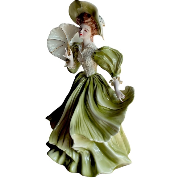 Florence Ceramics “Amber” Porcelain Figurine Moss Dress Lace Bodice vintage ‘57 - Picture 2 of 15